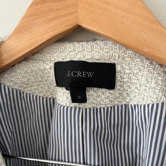 J. Crew Fringy Tweed Jacket Size 0 distressed - Picture 6 of 7